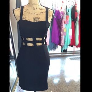 Black cutout cocktail dress